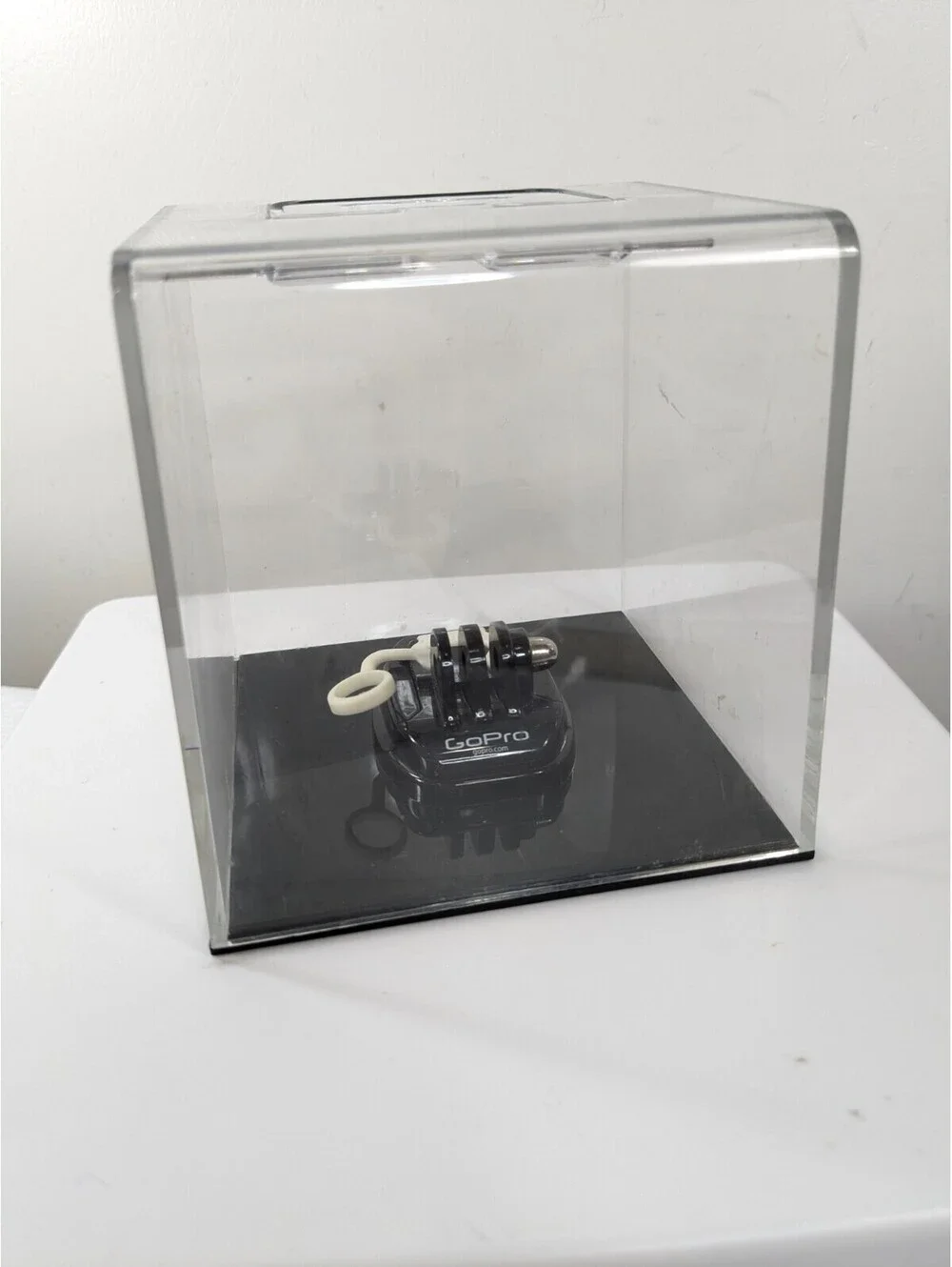 GoPro clear plastic case box cube display retail container black acrylic go Pro